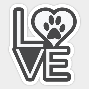 Love Paw Sticker